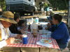Kathy made us huckleberry pancakes for our last (motor)home-cooked meal! 