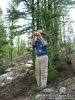 Jeremiah taking panorama pictures to stitch together with the computer. 