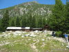 The cabins at Tungsten Mine. 