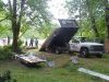 A couple thousand dollars worth of lumber being dumped at the site. 