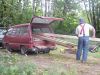 David unloading his 449 thousand mile 'truck.'' 