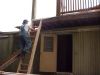 Temporary stairs. 
