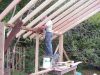 David putting blocking between the rafters. 