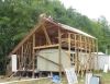Finishing up the roof. 
