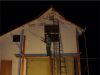 Tyvek and siding on - Painting in the dark. 
