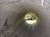 A picture taken of the inside of the new well casing. 