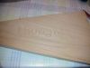 One word of Isaiah 55:9 engraved on an oak step. 