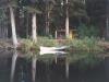 Look at the reflection in the water. 