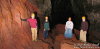 About halfway through the cave. 