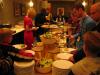 Dinner served buffet style. 