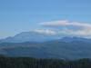 Notice all the steam blowing towards Mt. Adams and Trout Lake. Luckily there wasn't much ash this time. 