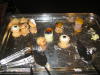 Whats left of the desserts. I got mine earlier, but didn't get a picture until they were almost gone. 