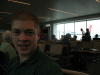 Waiting to board the plane at PDX. 