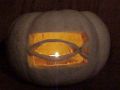 Jeff's Icthus Pumpkin Carving - Lights On 
