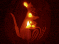 Suzanne's Kanga and Roo Pumpkin Carving - Lights Off 