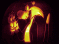 Matthew's Sylvester and Tweety Pumpkin Carving - Lights Off 