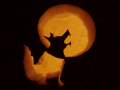 Suzanne's Howling Wolf Pumpkin Carving - Lights Off 