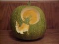 Suzanne's Howling Wolf Pumpkin Carving - Lights On 