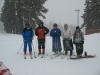 A group picture at the top of the Daisy chair lift. 