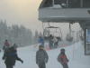 Getting off the Mt. Hood Express. 
