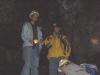 Climbing up on an upper level of Ole's Cave. 