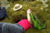 Matthew checking out a small cave. 