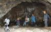 The cave surveyers taking a break at the end of the cave. 